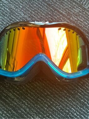 bolle Ski/Snowboard Goggles with Orange Mirrored Lens and Blue Trim
